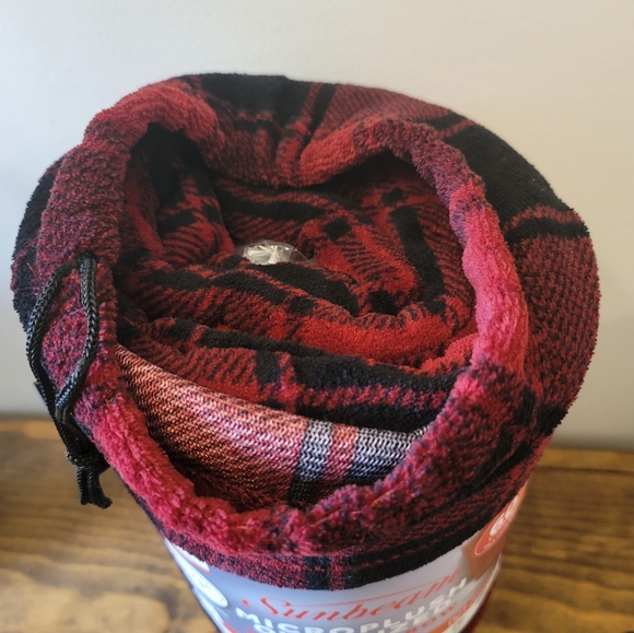 Sunbeam Microplush Sherpa Heated Throw with Storage Bag, Red Plaid - Picture 3 of 14